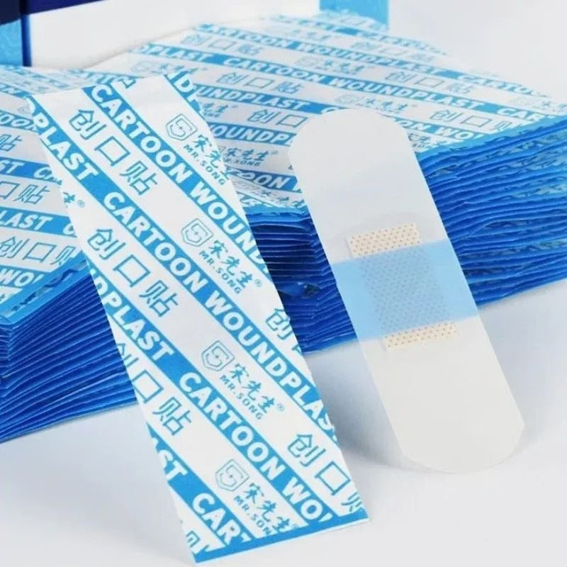 Clear Waterproof Wound Cover Strips with Adhesive Backing for Kids and Adults