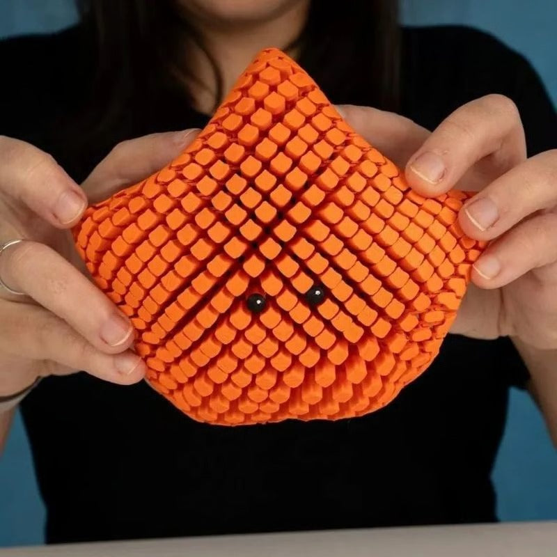 Articulating Ocean Star Fidget Toy with Movable Printed Joints for Desk Play