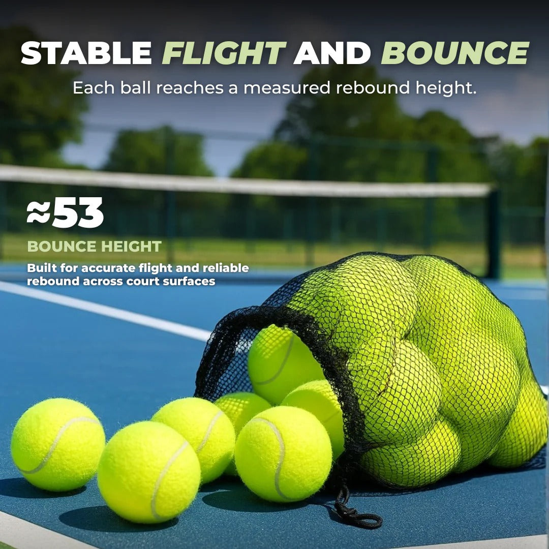Practice Tennis Ball with Mesh Carrying Bag and Standard Size, Set of 20