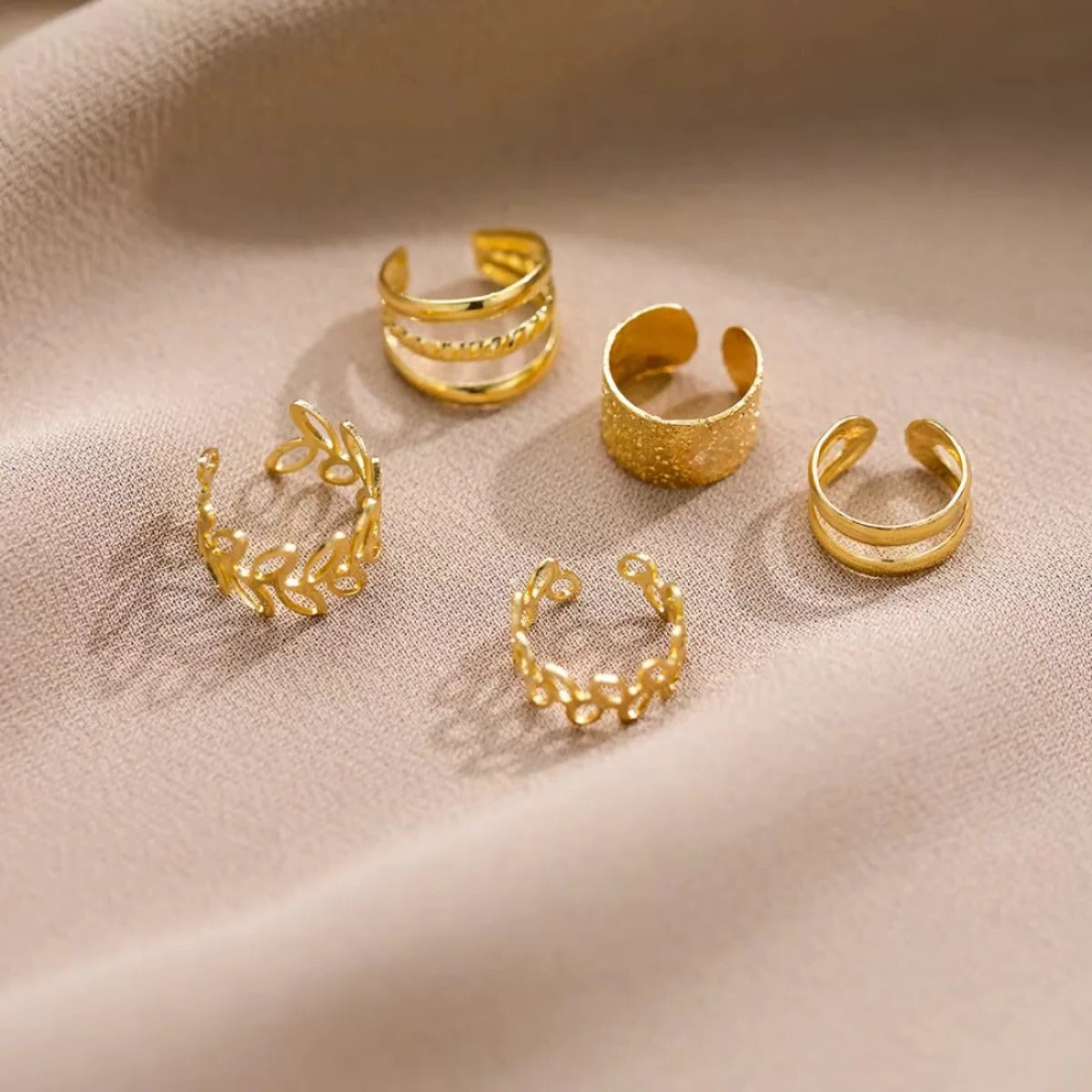 Leaf Ear Cuff Clip On Earrings Set for Women