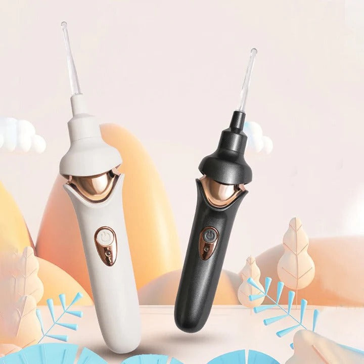 Rechargeable Ear Wax Support Cleaner with Low Noise Motor and Soft Silicone Tips