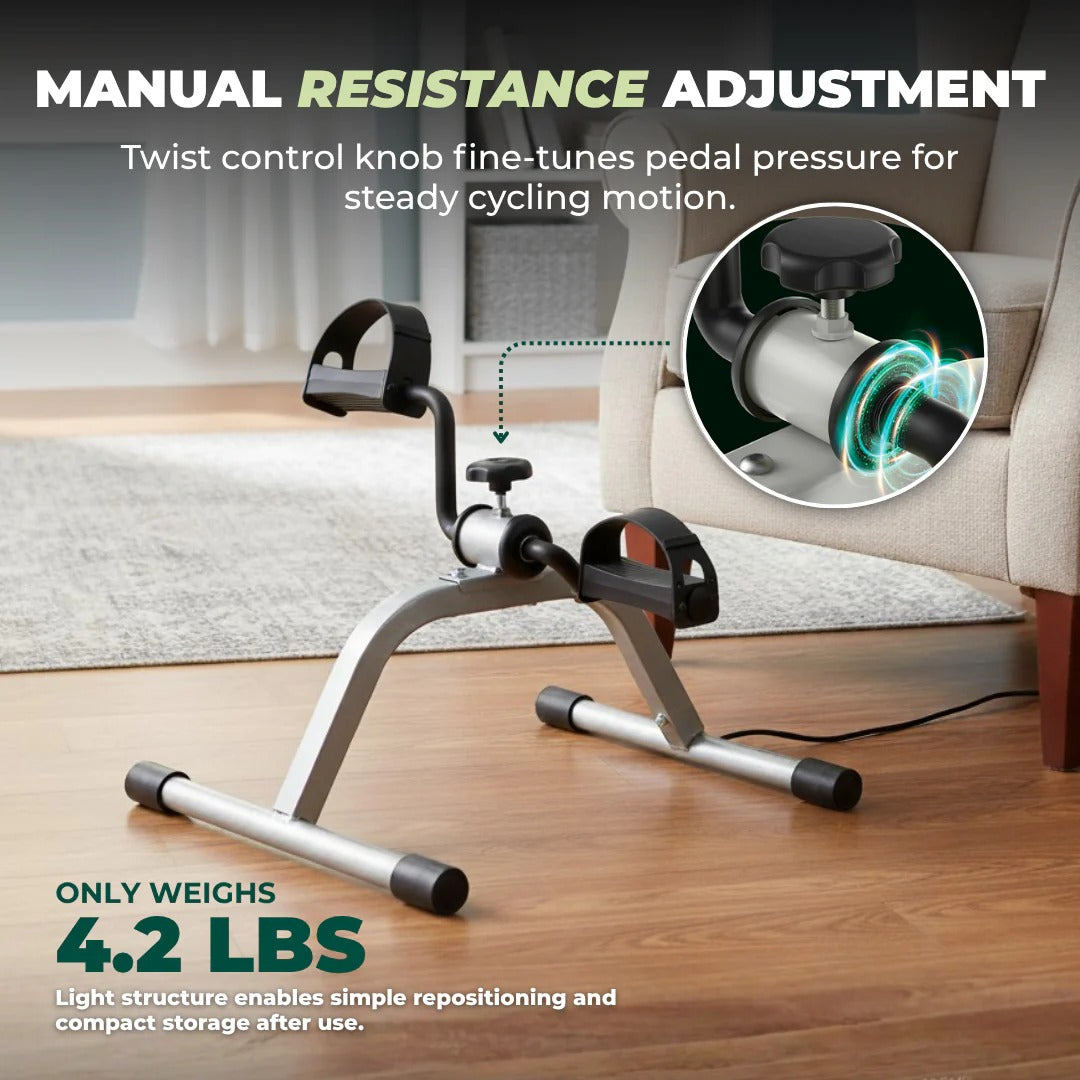 Compact Under Desk Cycle with Variable Tension for Full Body Training