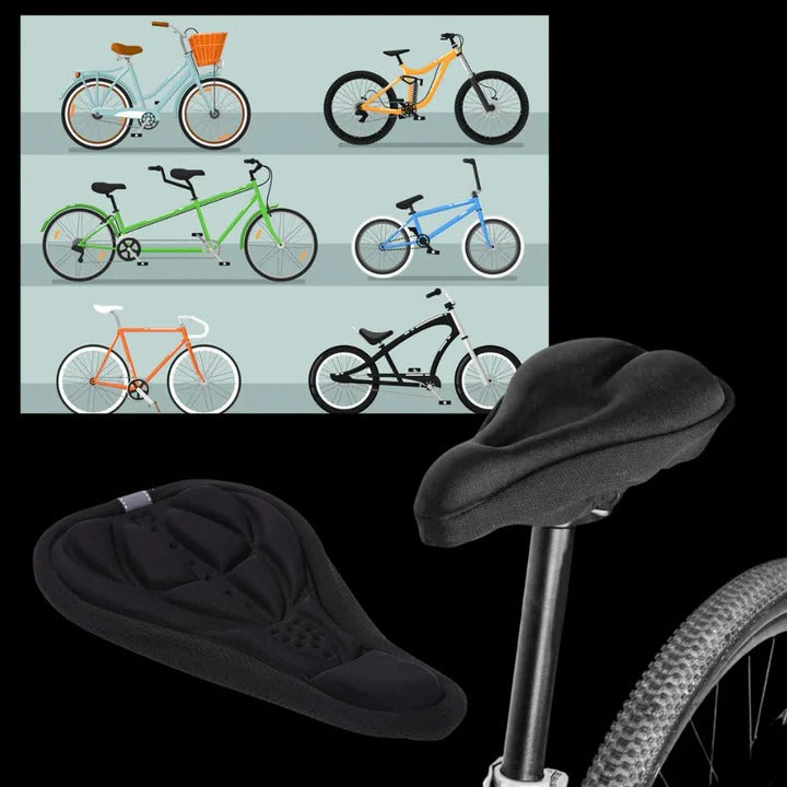 Gel Padded Bicycle Seat Cover with Shock Absorbing Cushion