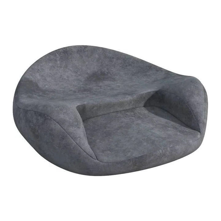 Ergonomic Floor Seat Cushion with Curved Back Support and Washable Cover and Grip Base