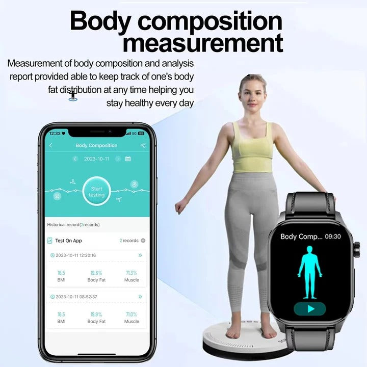 Smart Wellness Watch for Seniors with Activity and Daily Wellness Tracking