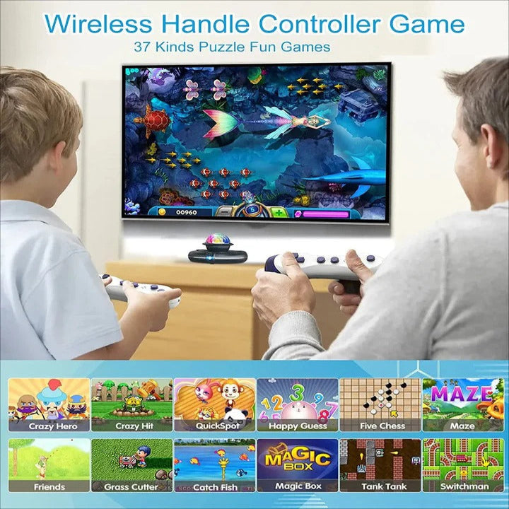 Electronic Dance Mat Game Set with Two Wireless Controllers and Motion Camera for TV Play