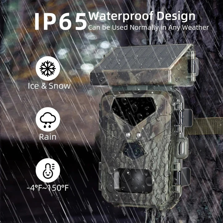 Solar Powered Wildlife Camera with Night Vision and PIR Motion Sensor