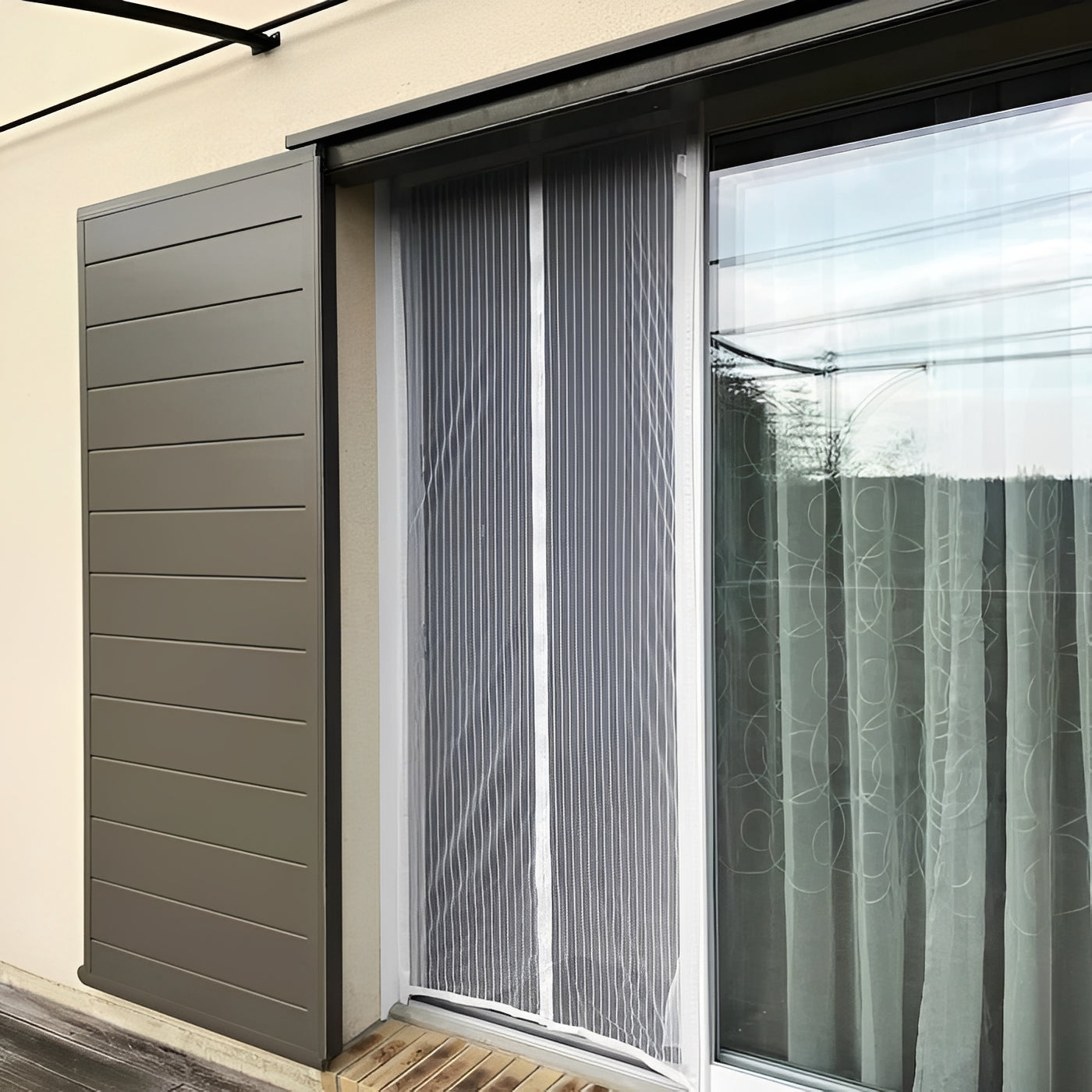 Magnetic Screen Door Net for Mosquito Protection Support