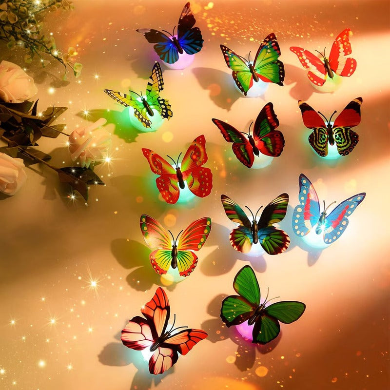Illuminated 3D Butterfly Wall Decoration with LED Accent Lighting