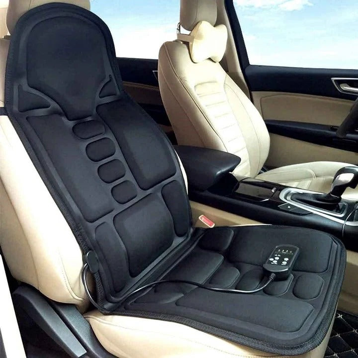 Massage Chair Pad with 8 Modes, Optional Heat for the Back and Neck and a Wired Remote for Cars and Homes