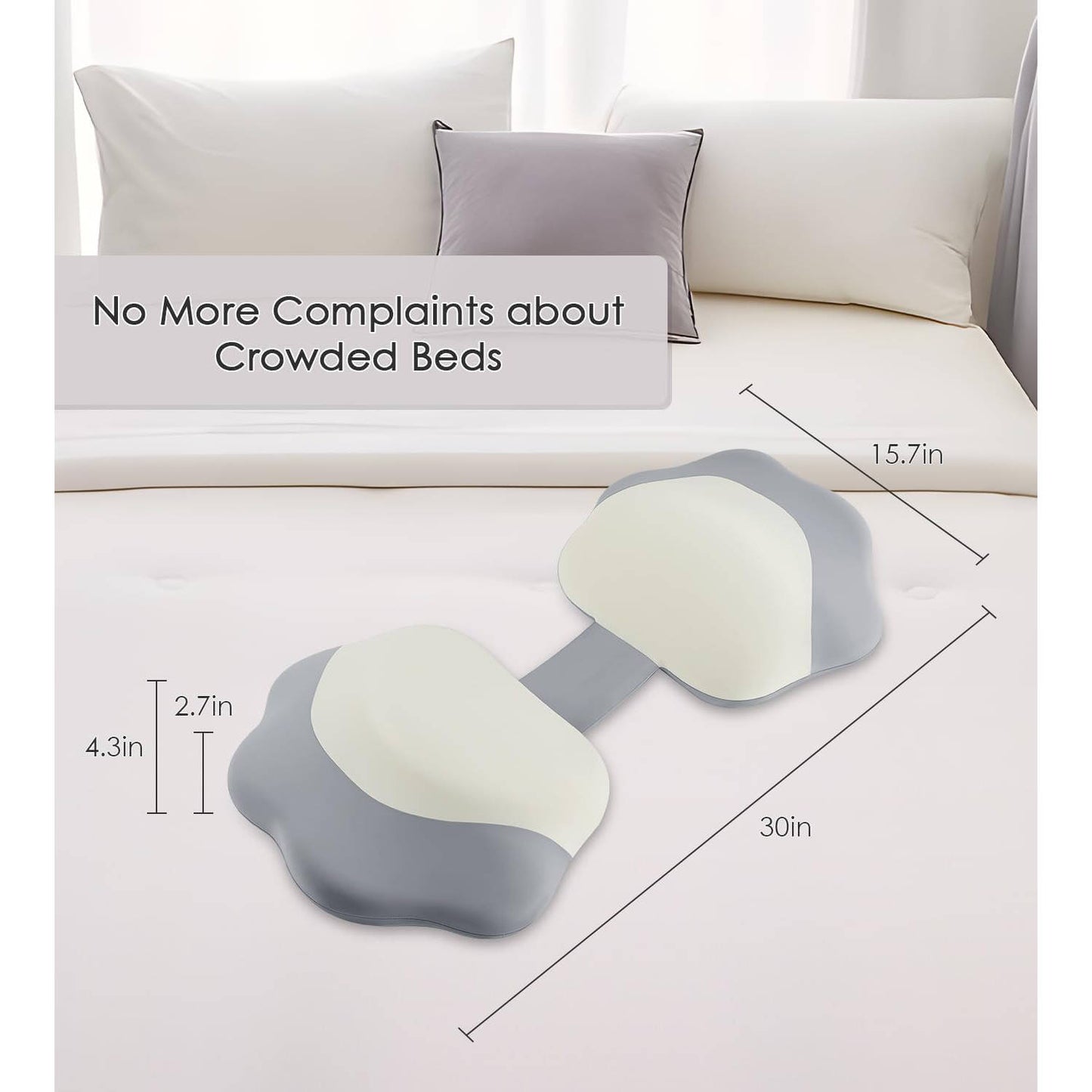 Adjustable Memory Foam Pregnancy Pillow with Cooling Washable Cover