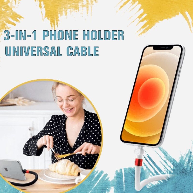 Universal Phone Holder with Integrated Cable Management