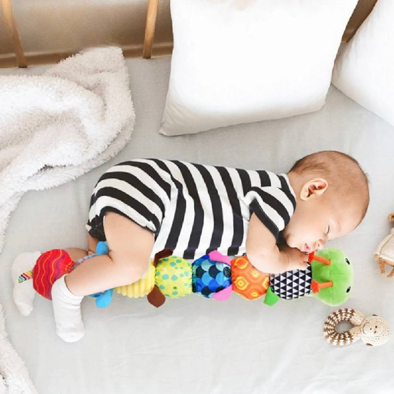 Musical Baby Caterpillar Toy, Interactive Plush for Sensory and Motor Development
