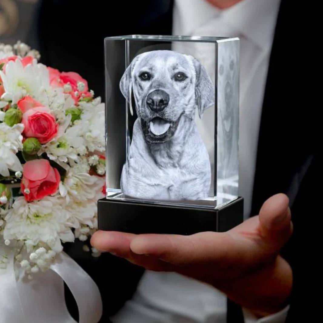 Personalized Crystal Photo Keepsake for Pet Memory