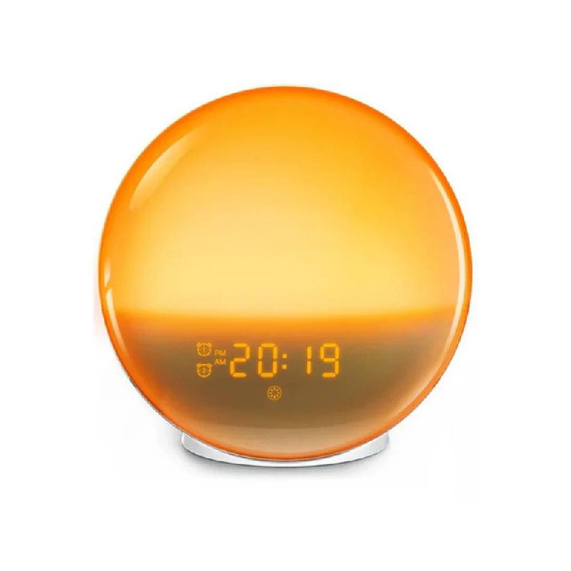 Sunrise Alarm Clock with Sunset Simulation, Bluetooth, App Control, FM Radio and USB Port