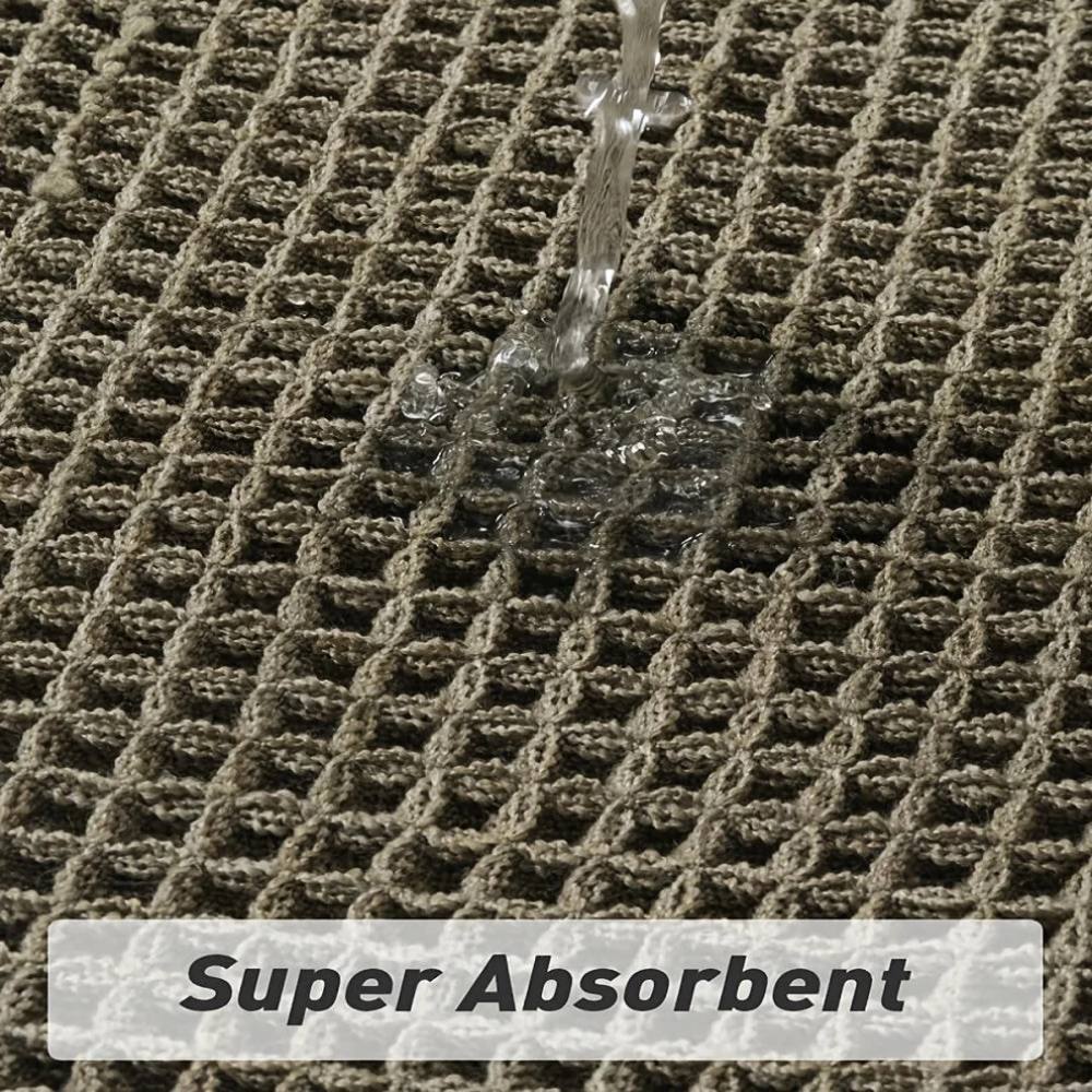 Ultra Absorbent Non Slip Bath Mat with Tassels, Machine Washable Bathroom Rug
