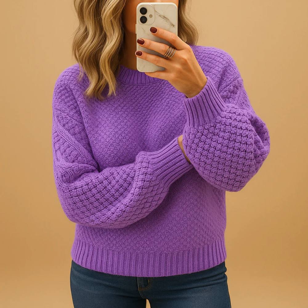 Womens Knitted Sweater, Warm Comfortable Fit for Fall and Winter