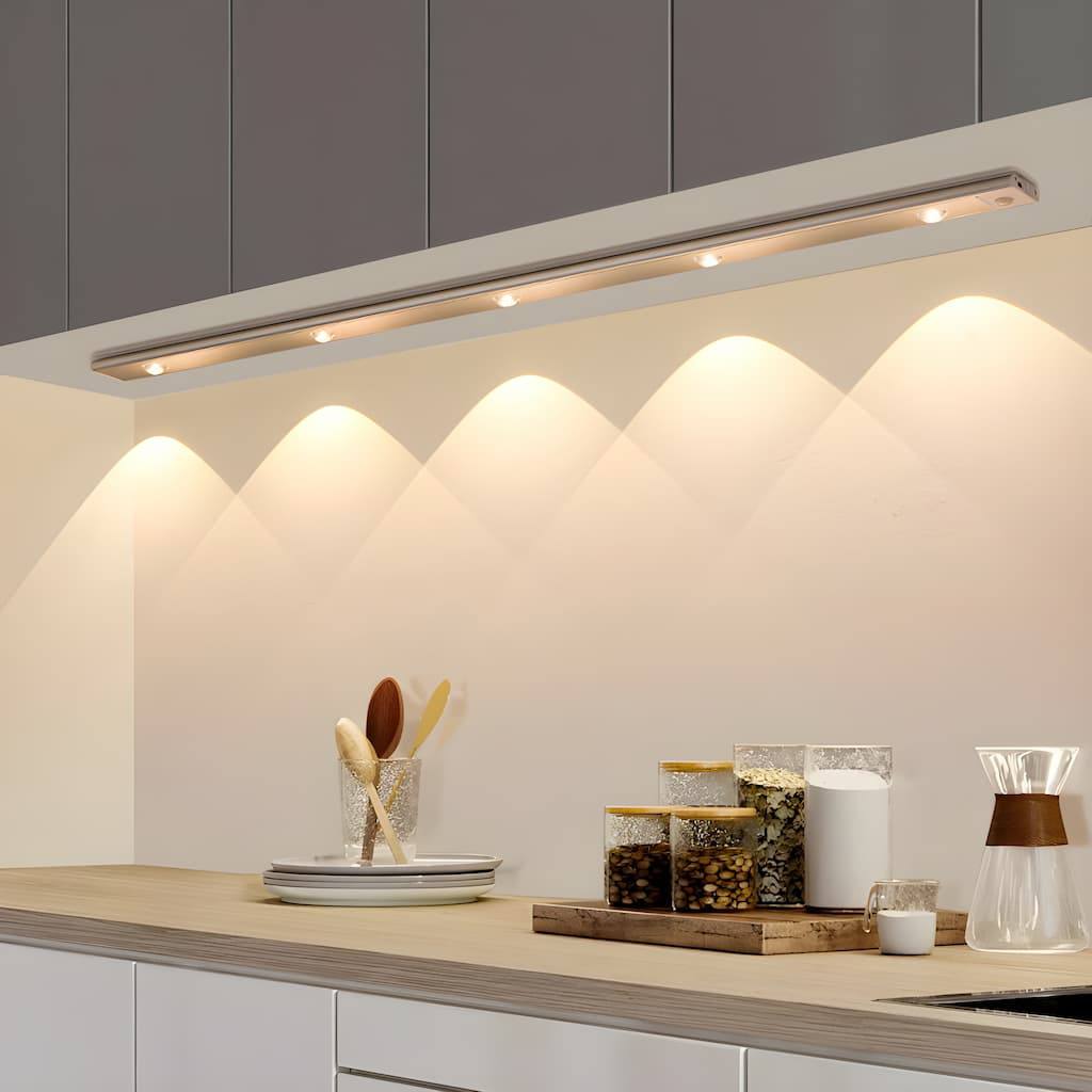 Wireless LED Light with Motion Sensor, Rechargeable, Dimmable and 3 Light Modes
