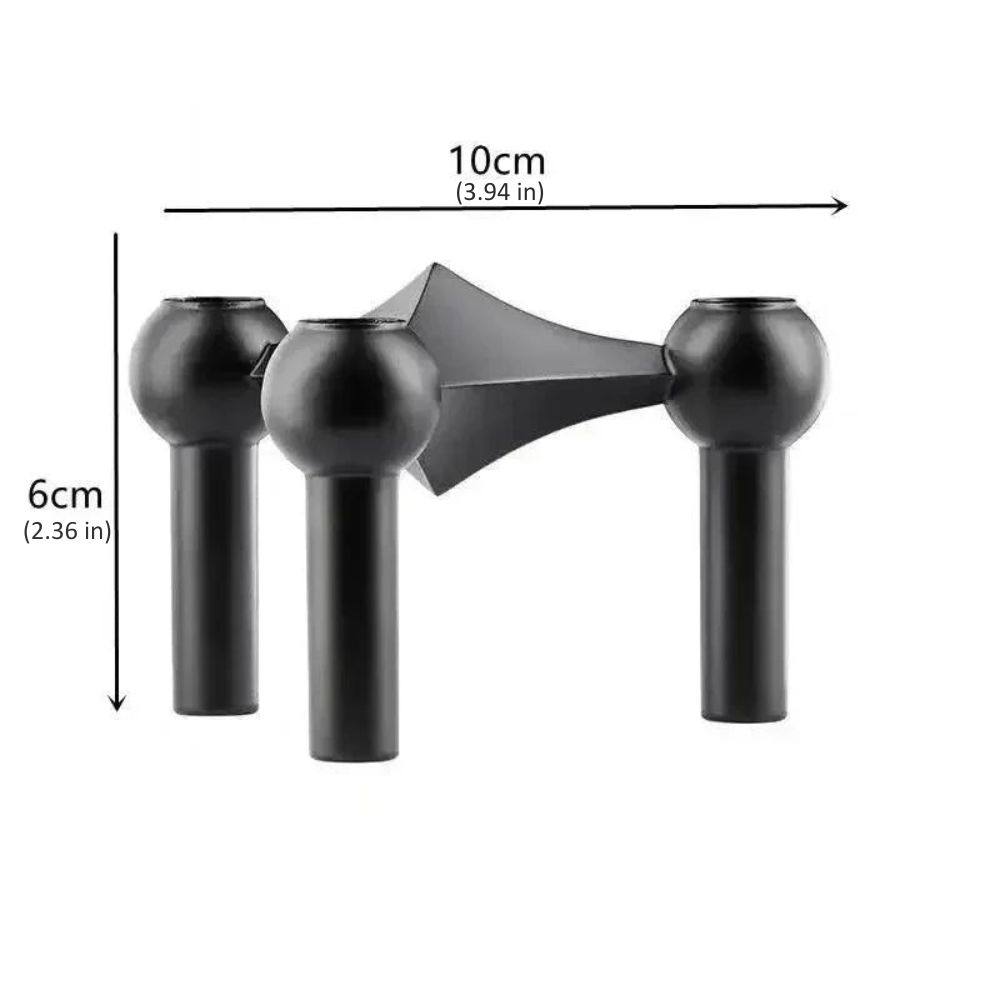 Modern Molecular Metal Candle Holder, Nordic Inspired Silver Centerpiece for Elegant Home Décor