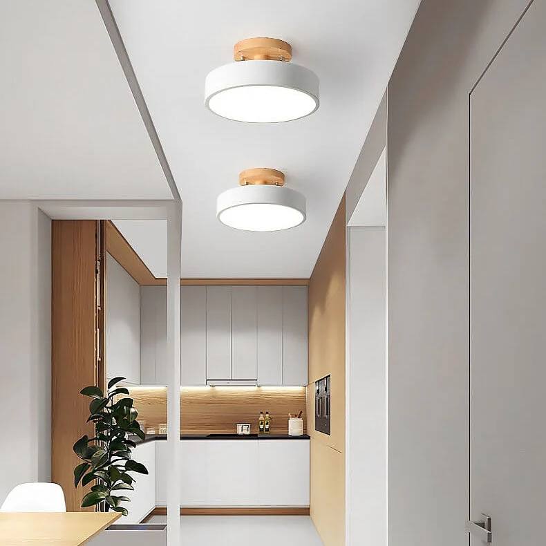 LED Ceiling Light With Integrated LED and Adjustable Color Temperature