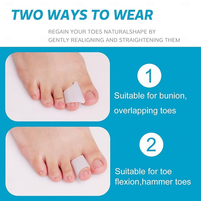 Silicone Toe Spacers with Loop Design, Reusable 6 Pack for Daily Comfort