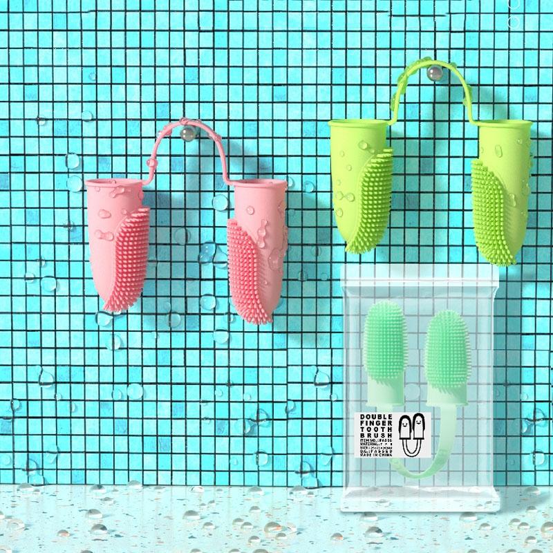 Silicone Finger Toothbrush Set for Dogs and Cats, 2-Pack Reusable