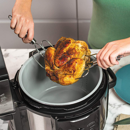 Meat Lifting Claws with 4 Steel Prongs and Stainless Grip for Turkey and BBQ