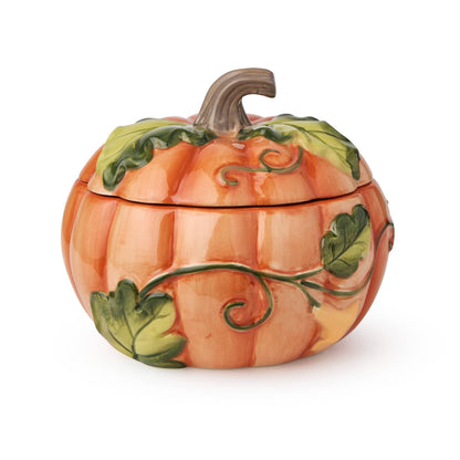 Harvest Soup Bowls with Pumpkin Lids and 24 Ounce Capacity Set of 2 for Cozy Meals
