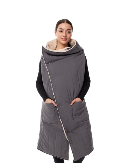 Wearable Heated Blanket with Five Carbon Fiber Zones and 16000mAh Power Bank