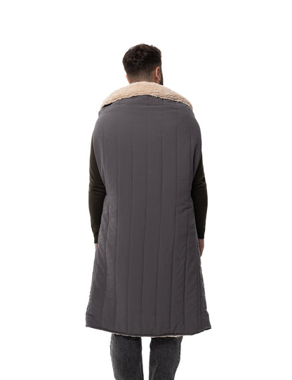 Wearable Heated Blanket with Five Heating Zones and Dual Controls, 16000mAh Battery