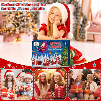 Countdown Gift Box with 24 Metal Ring and Wooden Puzzles That Teens and Adults Can Solve Day by Day