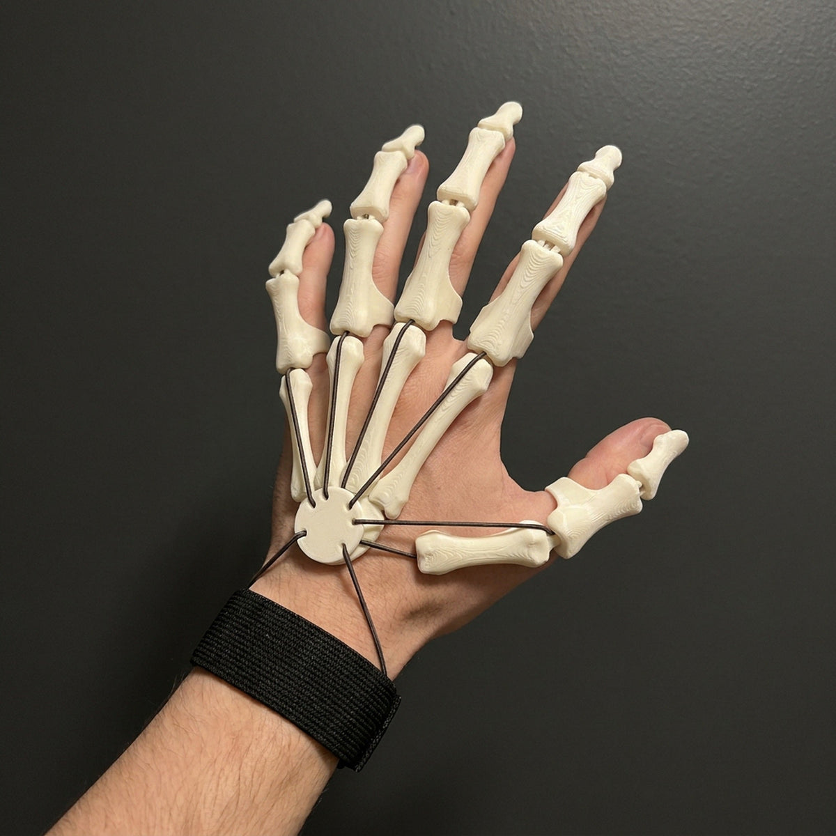 Articulated Claw Finger Extensions Costume Accessory in Black or Bone