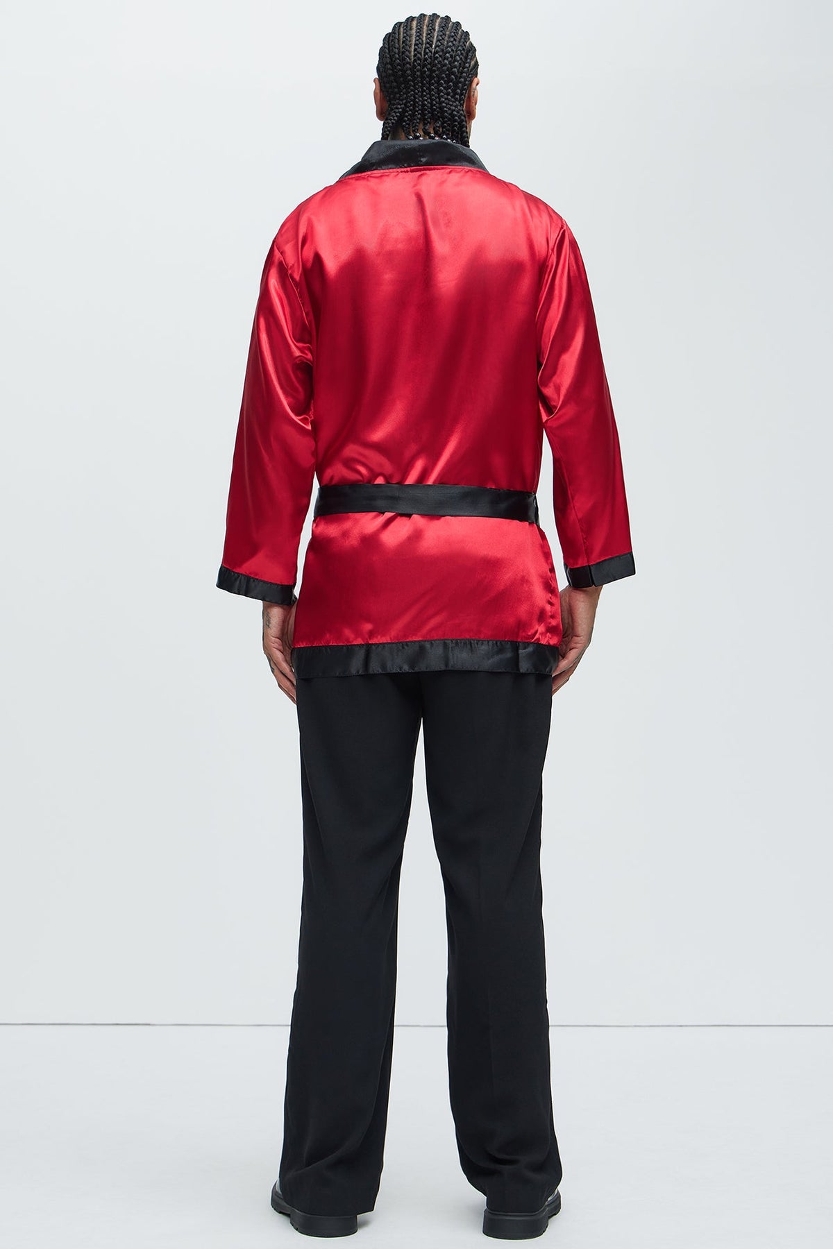 Red and Black Lounge Robe Costume Set for Men
