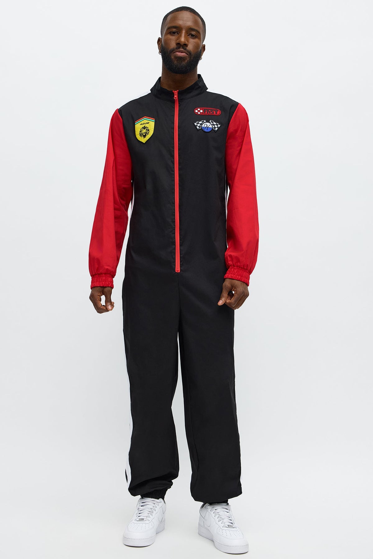 Front Zip Racing Jumpsuit Costume for Men