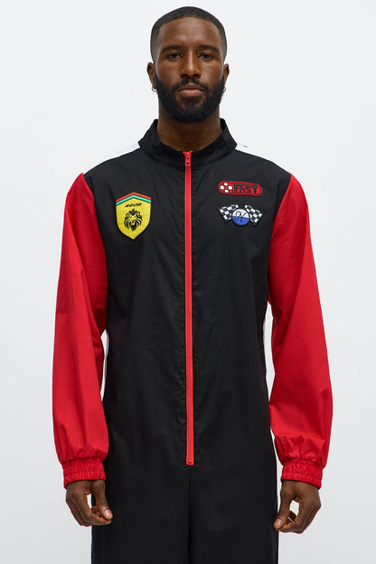 Front Zip Racing Jumpsuit Costume for Men