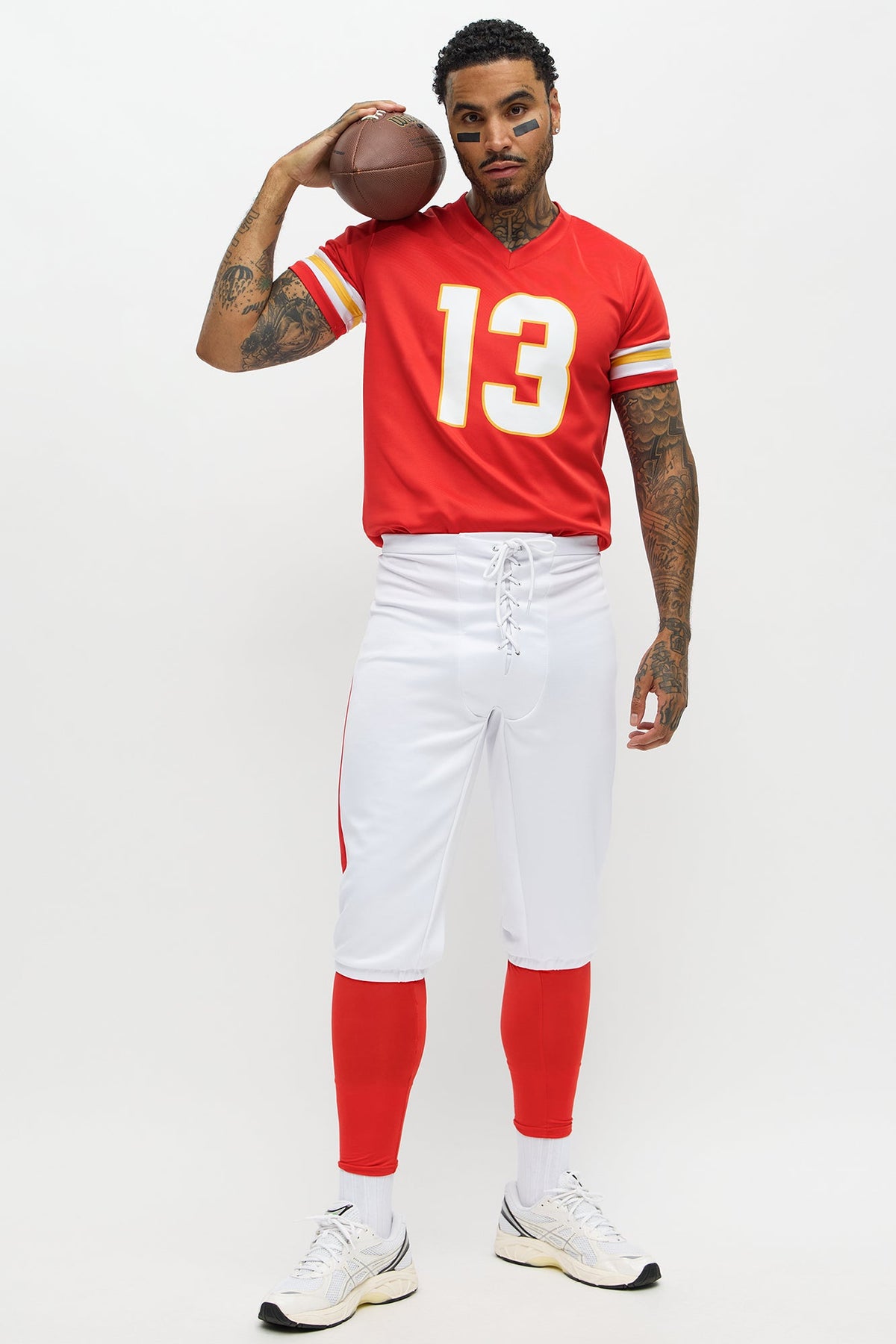 Cropped Jersey Costume Set with Panty and Wrist Bands for Game Day