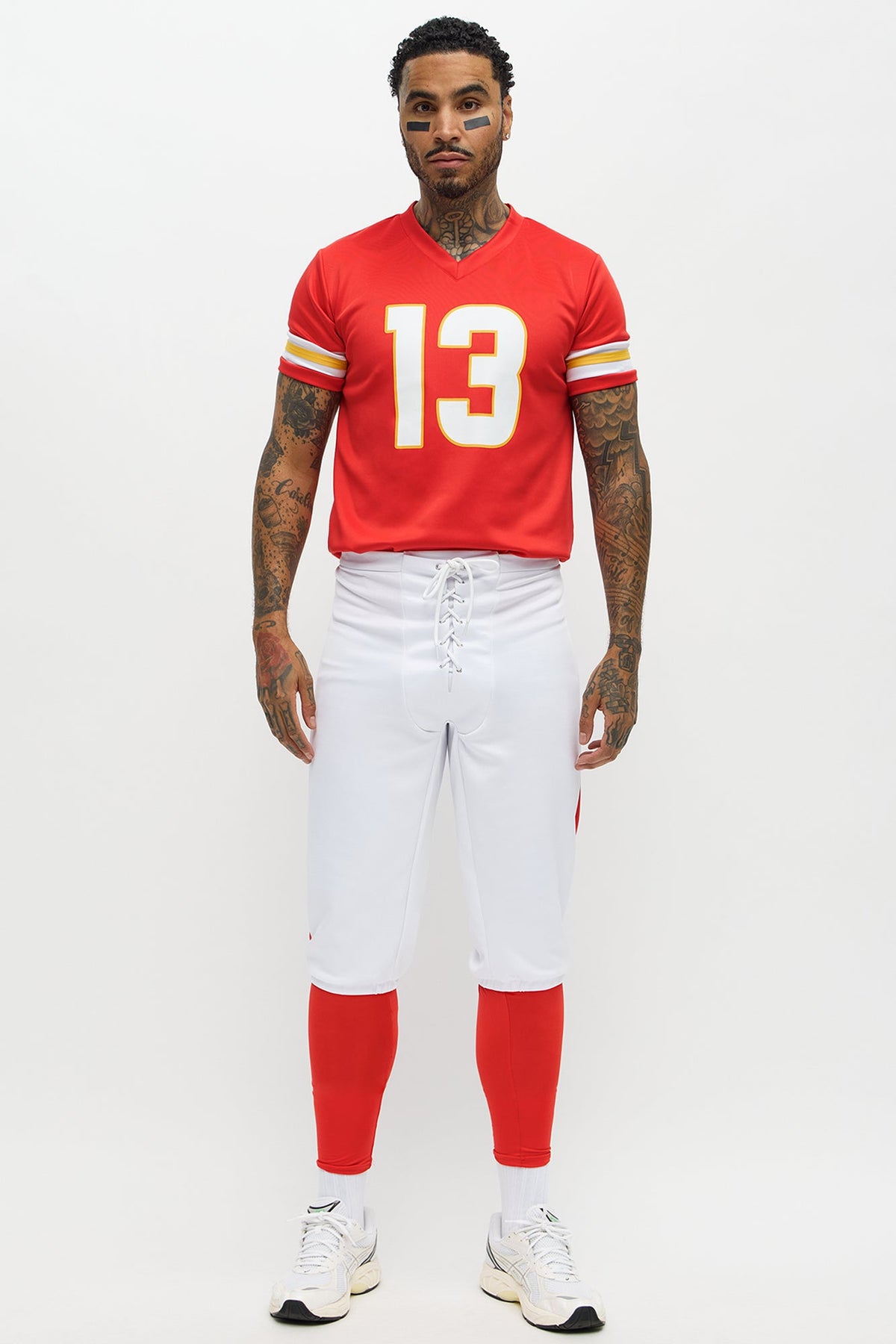 Cropped Jersey Costume Set with Panty and Wrist Bands for Game Day