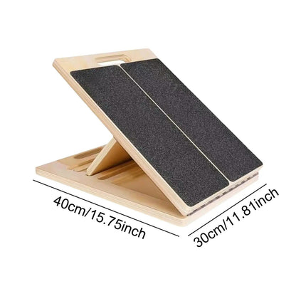 Calf Stretcher Board with Adjustable Incline and Non Slip Surface, Foldable