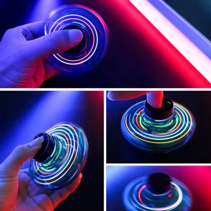 Hovering Gyroscope Spinner with LED Light Display and Hand Gesture Control