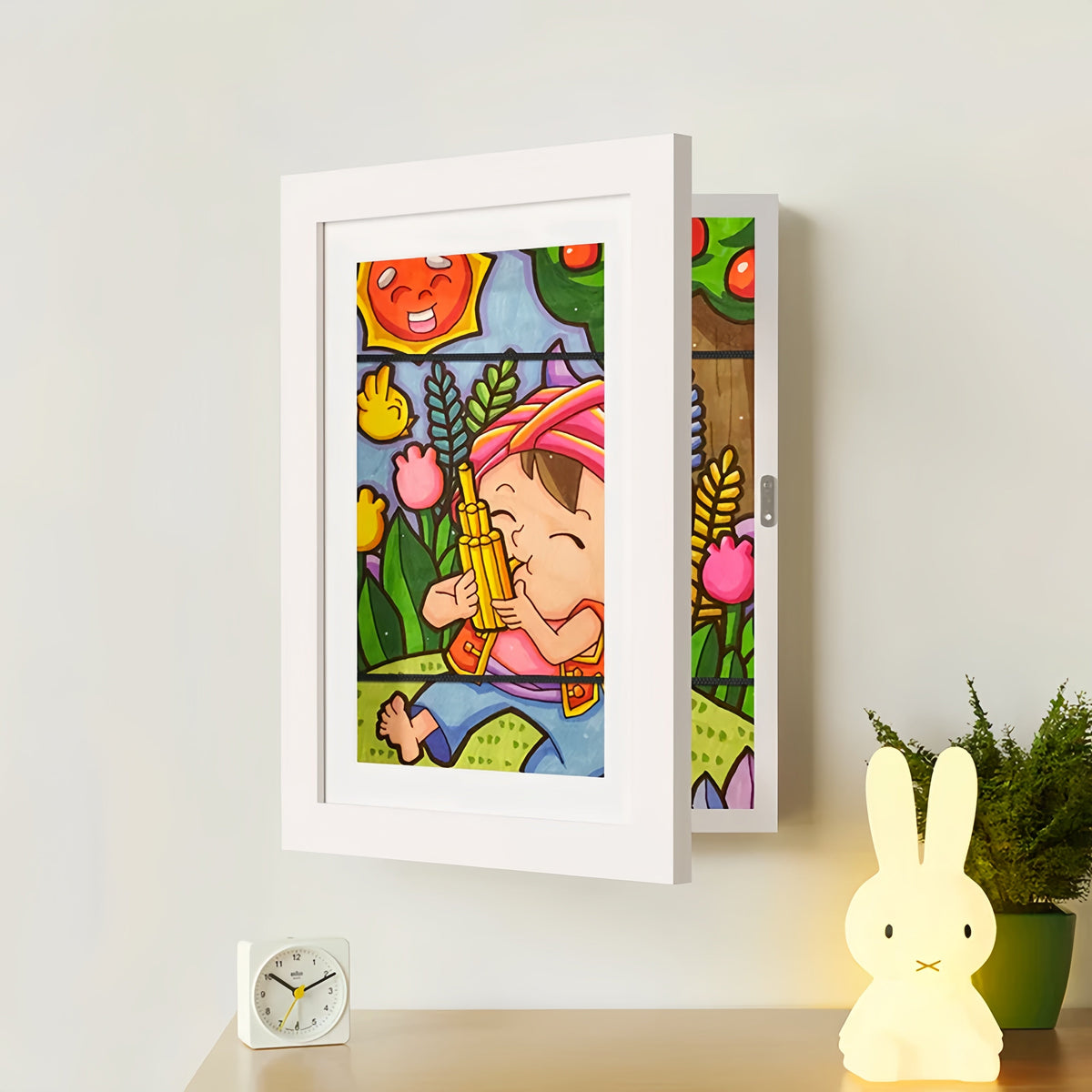 Artwork Storage Frame with Magnetic Front Panel and 150-Sheet Capacity