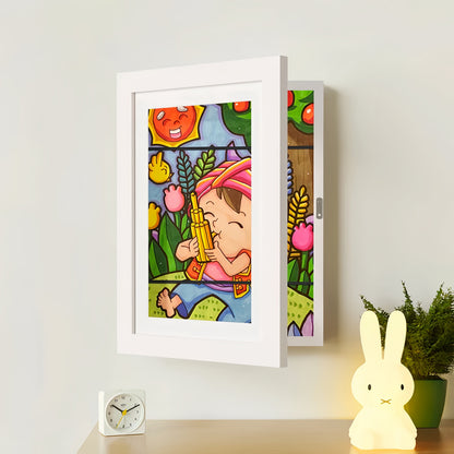 Artwork Storage Frame with Magnetic Front Panel and 150-Sheet Capacity