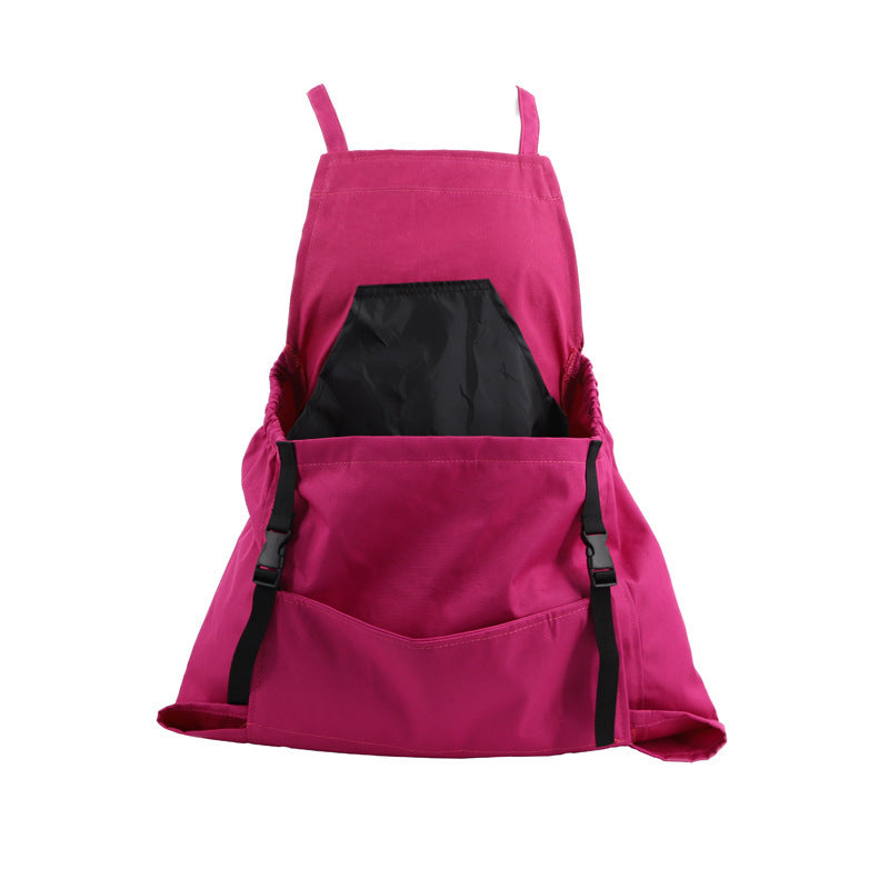 Garden Apron with Oxford Fabric and Cross Back Straps, Adjustable Waist