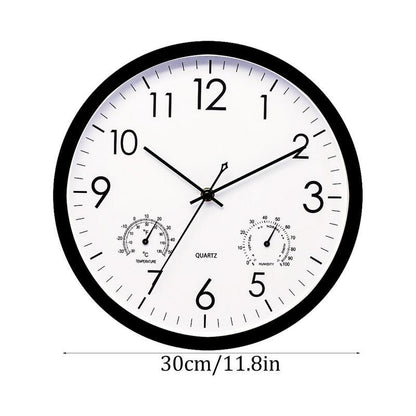 Outdoor Garden Clock with Temperature and Humidity Display, 11.81in
