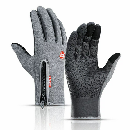 Conductive Touchscreen Gloves with Silicone Grip and Thermal Insulation for Winter Cycling