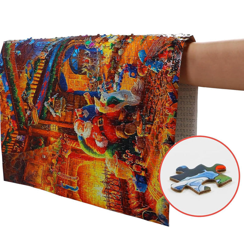 Countdown Puzzle Calendar with 24 Daily Boxes of Cardboard Pieces That Build One Christmas Scene