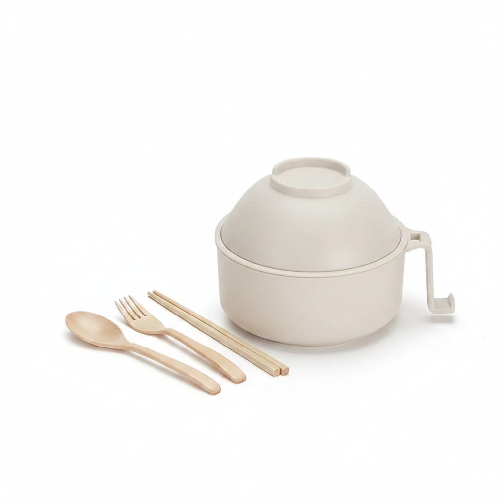 6PC/Set Microwave Ramen Bowl Set, Ramen Noodle Cooker with Lid & Handle,Perfect for Home, Office, Dorm, or College Tableware allveramart