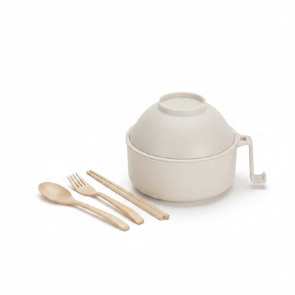 6PC/Set Microwave Ramen Bowl Set, Ramen Noodle Cooker with Lid & Handle,Perfect for Home, Office, Dorm, or College Tableware allveramart