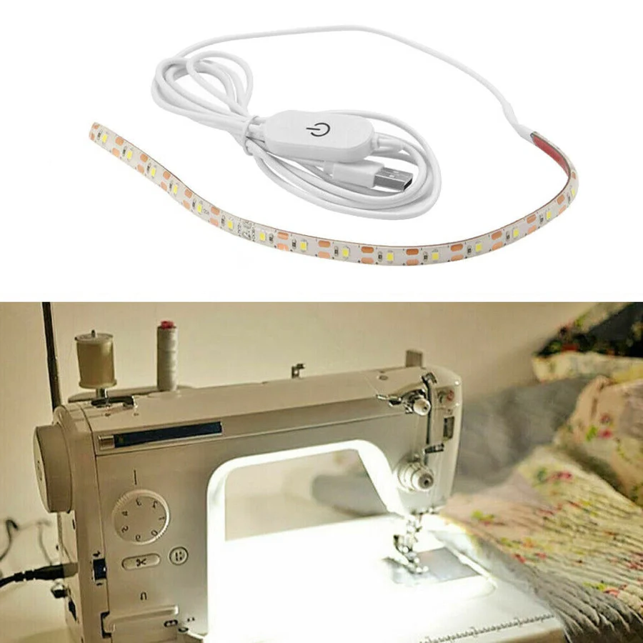 Sewing Machine LED Strip Light with Touch Dimmer and Cuttable Design