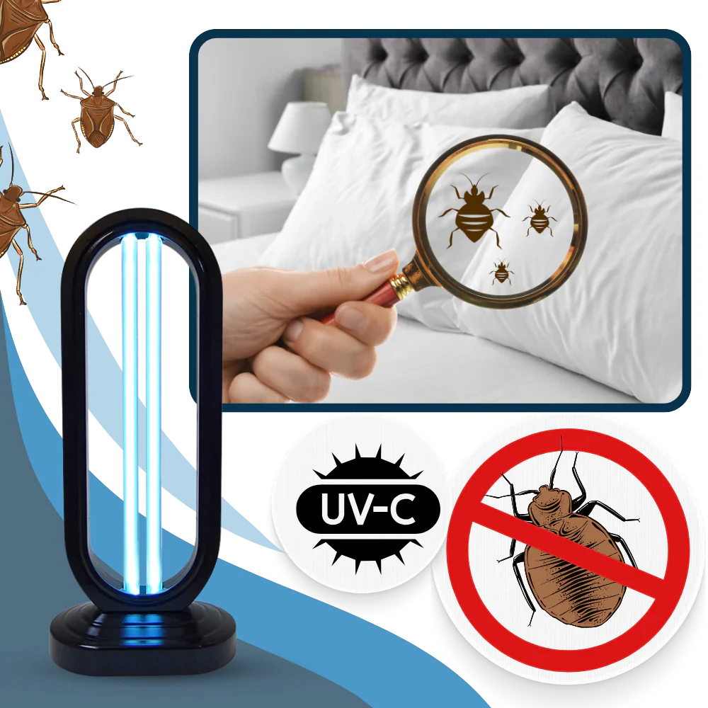 UV C Handheld Sterilizer with Remote Control and Timer for Mattresses