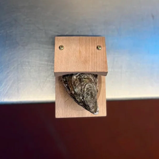 Wood Oyster Shucking Clamp for Quick and Secure Oyster Opening
